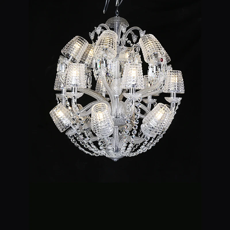 French Unique Creative Dining Room Lead Containing Bend Pipe K9 Crystal Chandelier Luxury Hotel Bedroom Decorative Pendant Light