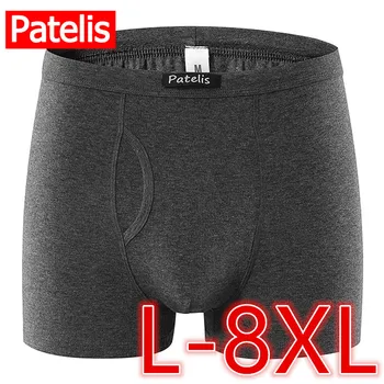 Boxers masculinos plus size para 90-200kg shorts de tamanho grande roupa interior confortável tecido de algodão completo de alta qualidade 0xl-8xl