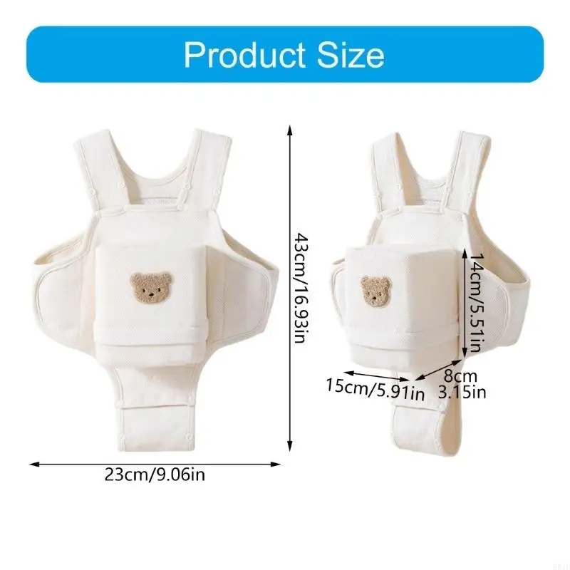 581F Baby Side Sleep Support Pillow Startle Proof Pillow Detachable for Newborns Provide Comfort and Reduces Startle Response