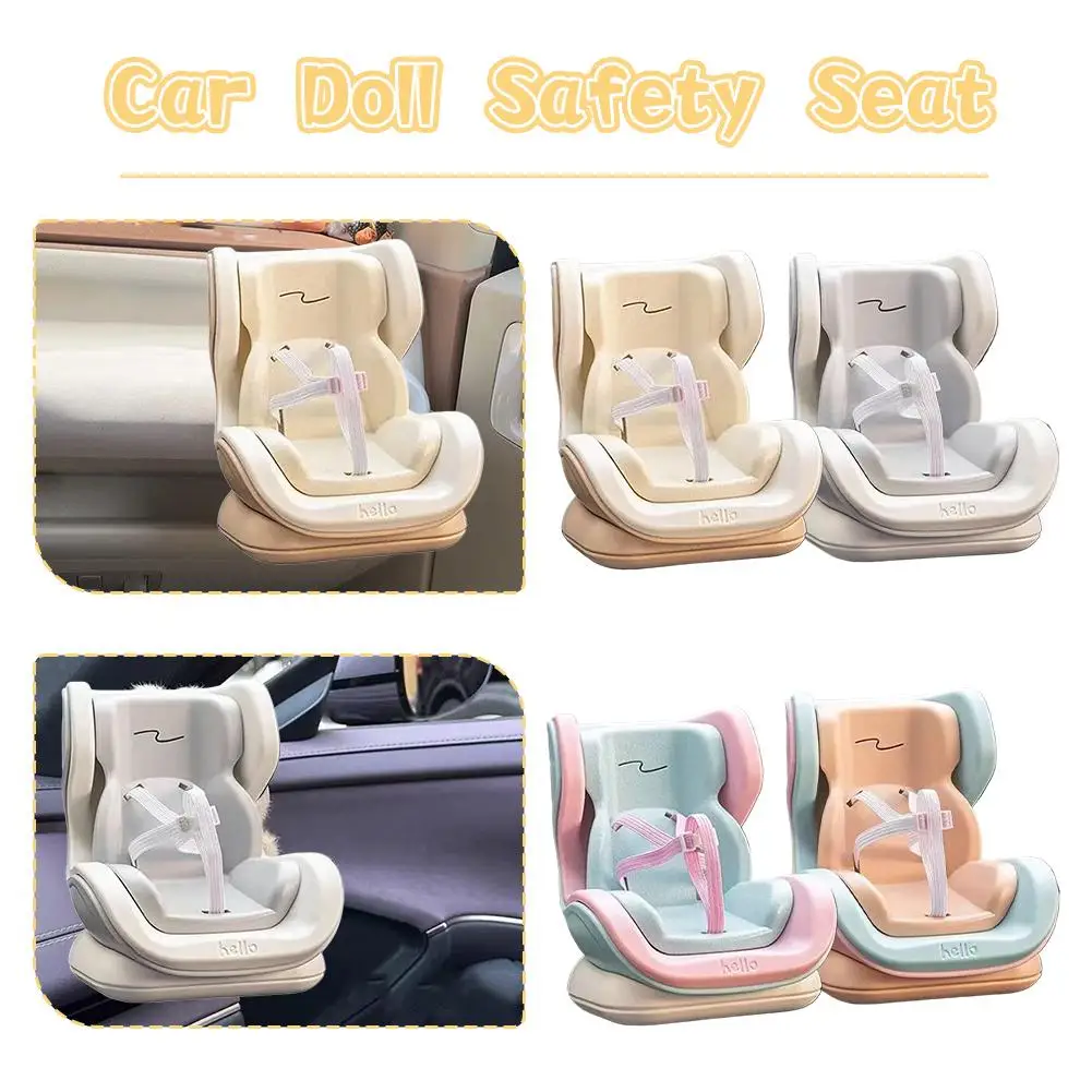 

Car Doll Safety Seat Cartoon Chair Model For Car Kawaii Doll Seat Outlet Decor Car Interior Styling Accessories E5U2