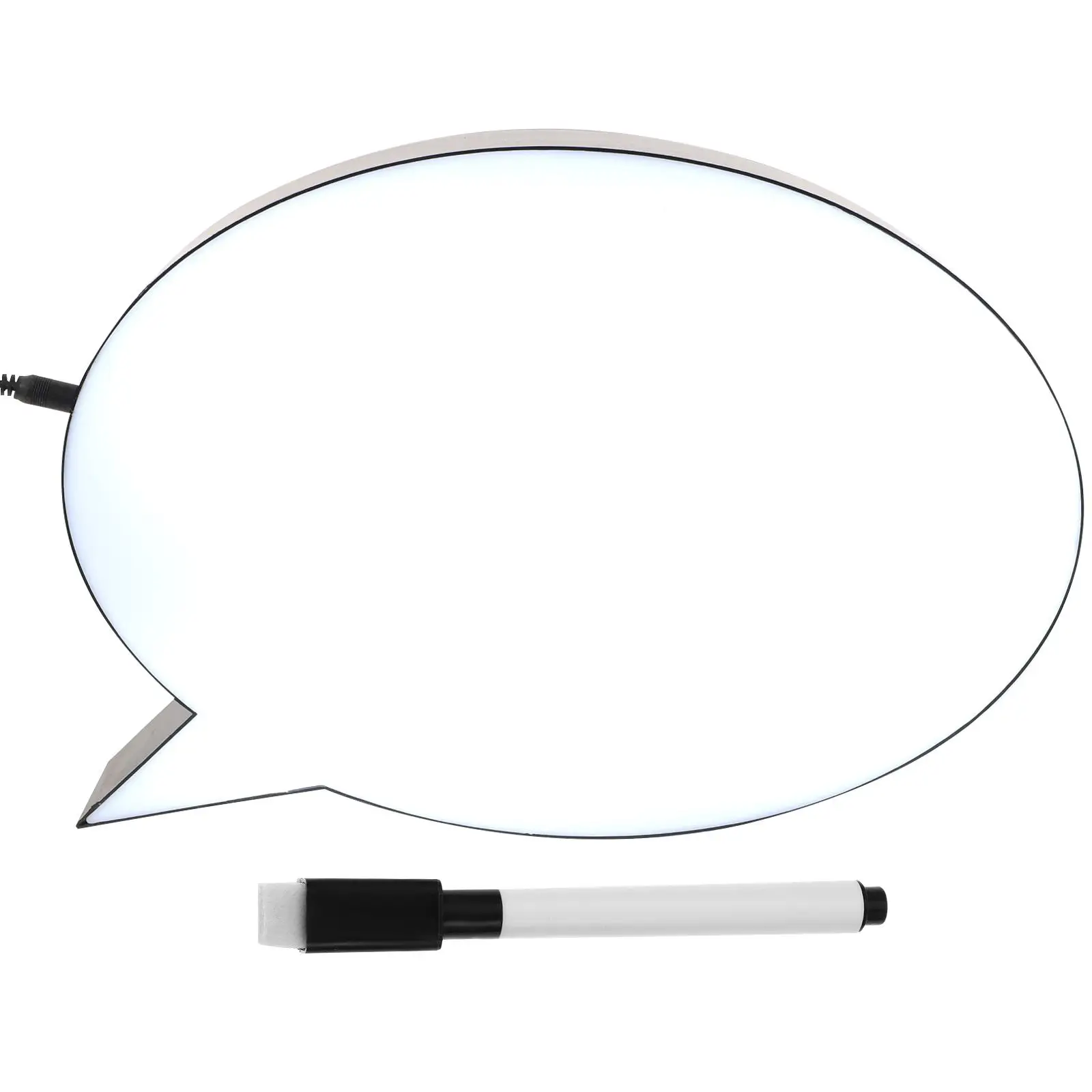 

Small Dry Erase Board H writing Message Light Box Luminous Confession Proposal Cloud Desk Whiteboard Home Office Decor