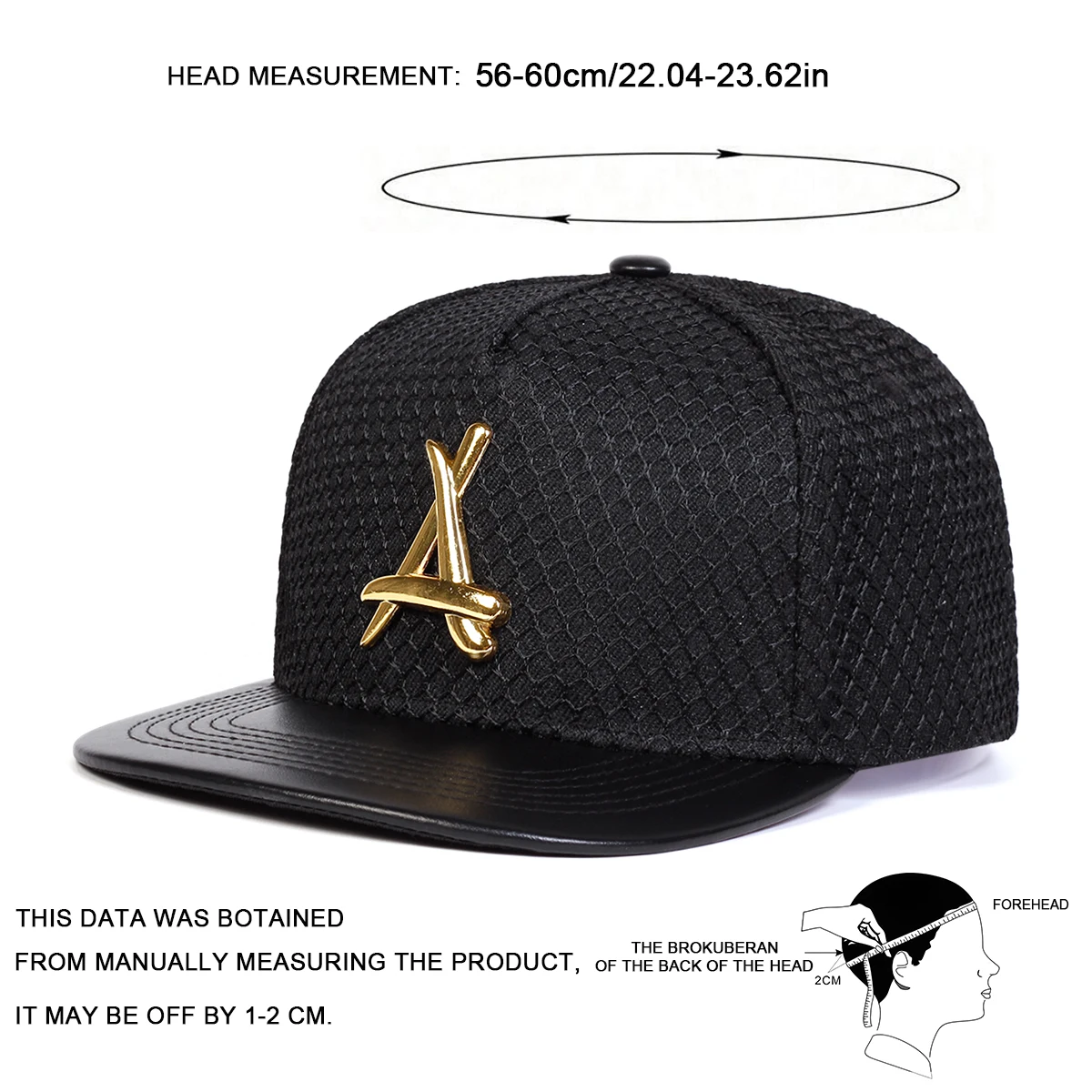 Unisex Metal Triangle Label Mesh Hip Hop Hat Outdoor Adjustable Casual Baseball Caps Sunscreen Hat