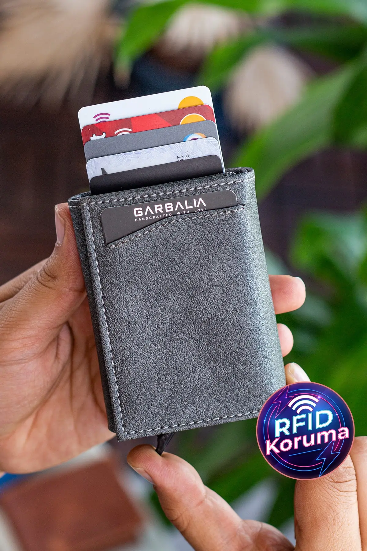 Smart Wallet Unisex Leather Card Holder Mechanism Automatic Sled Wallet Business Id Credit Card Men Gift Multi Smart