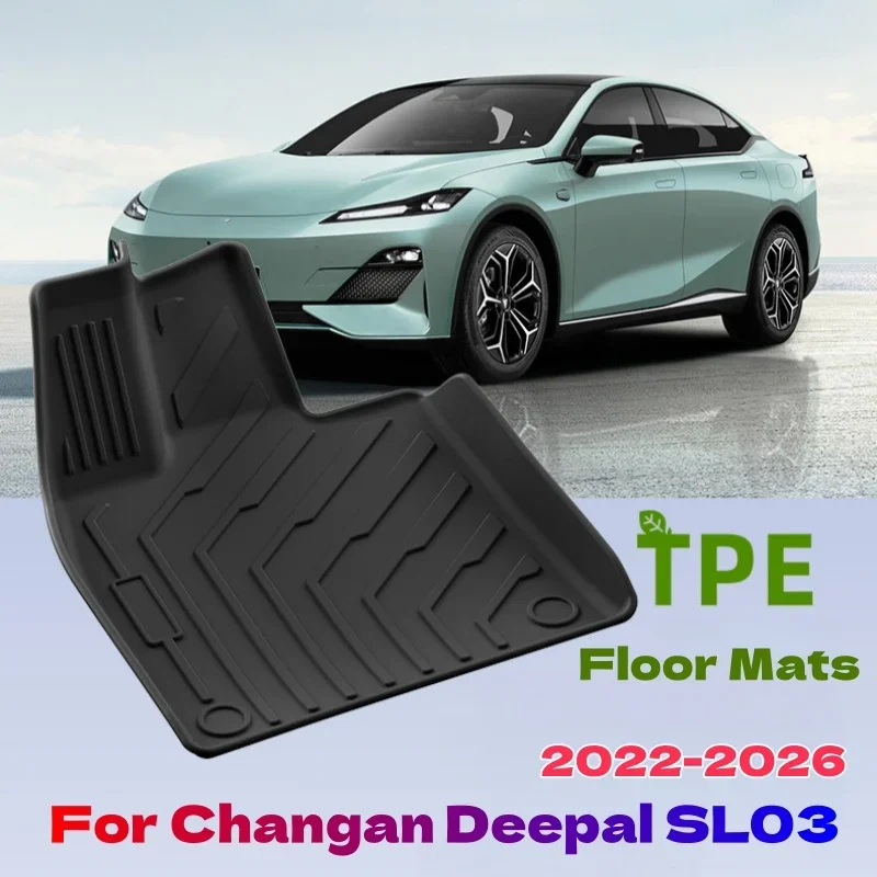 

For Changan Deepal SL03 2026-2022 TPE Floor Mats All-Weather Waterproof Automotive Mat Interior Accessories Left Hand Drive