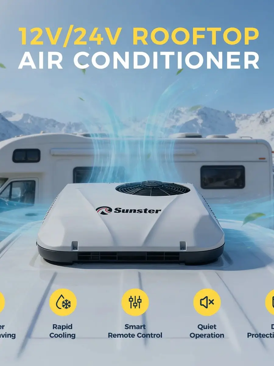 12V 24V Dakairco 4m³ Hoge Efficiëntie Laag Geluidsniveau Elektrische Koelunit voor Campers, Caravans en Trucks - afbeelding 2