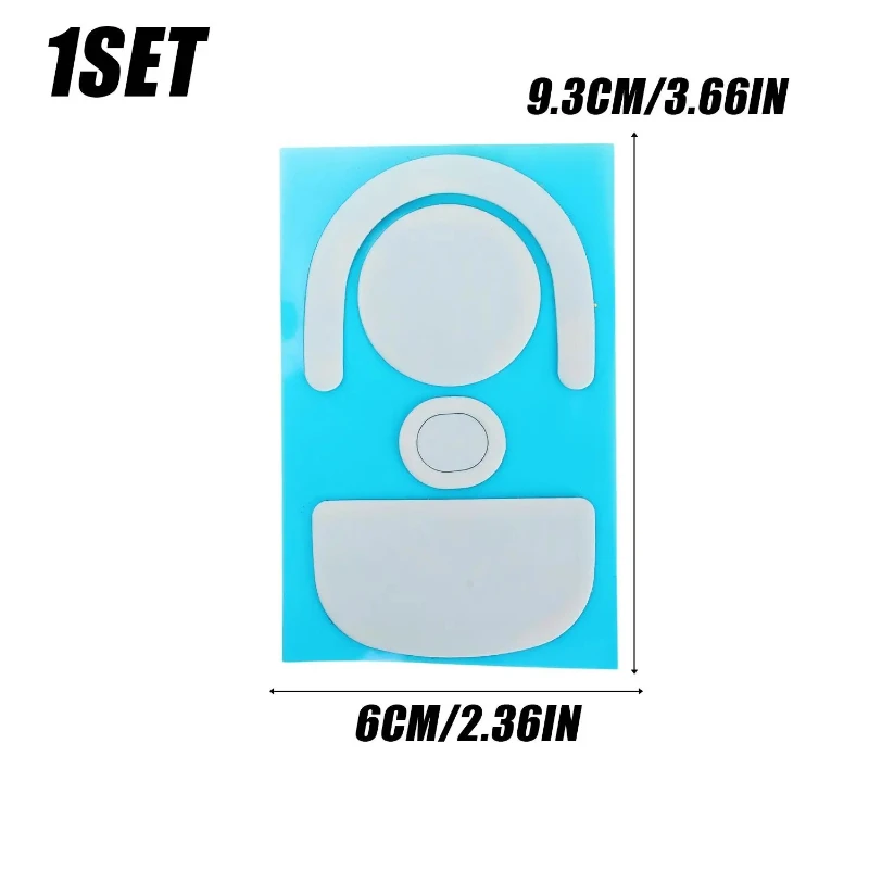 Round Curved Edges Mouse Feet Sticker, 1 Set Mouse Skates Glides Feet Pad Compatible with Logitech GPX Superlight 2 Mouse