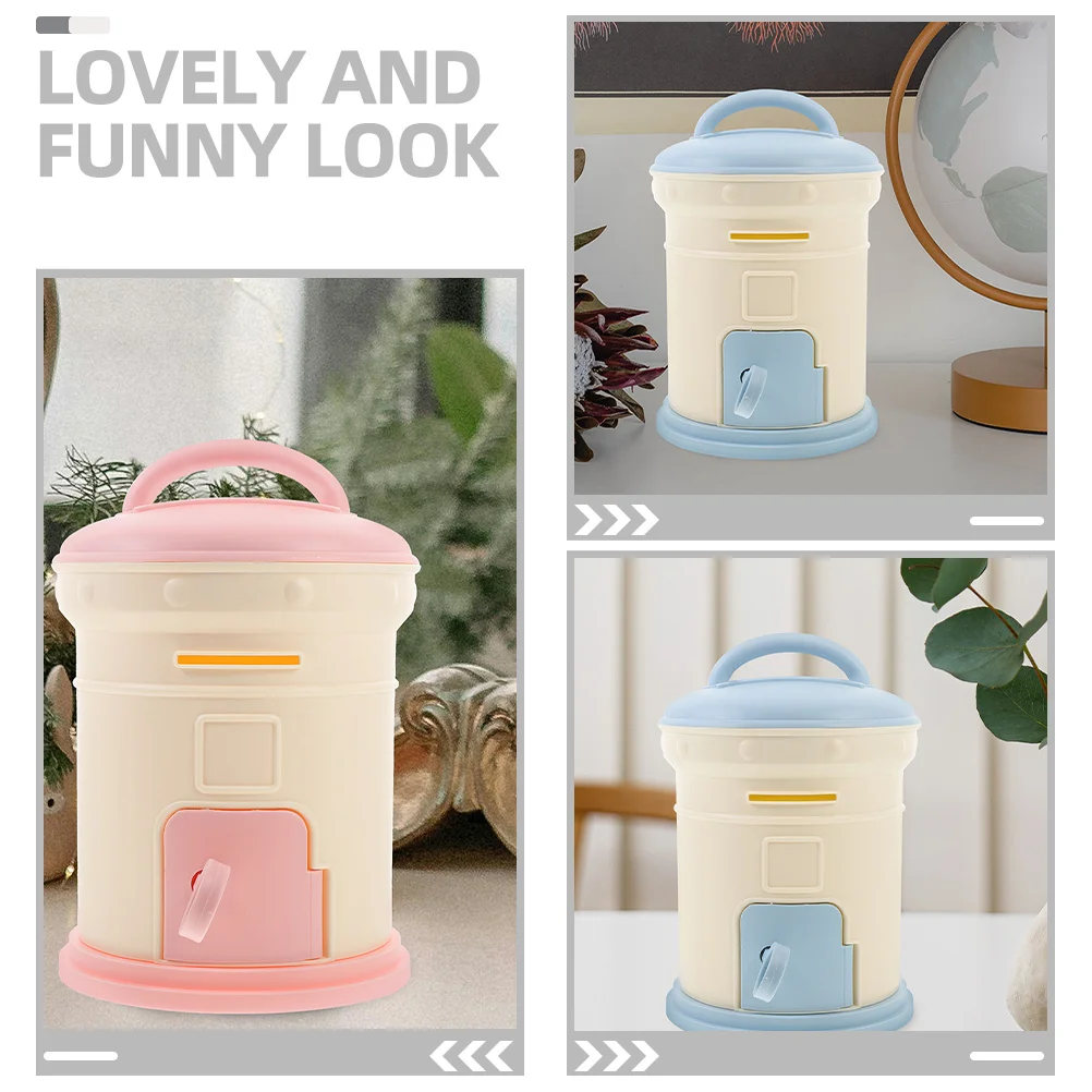 

2Pcs Mini Mailbox Shaped Piggy Bank Cute Kids Saving Pot Coin Container Desktop Money Jar Kids Piggy Bank Mailbox Container