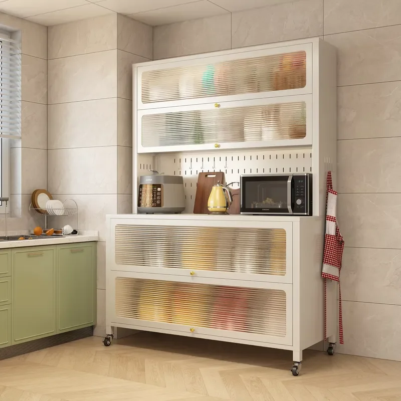 Multi-layer steel independent kitchen locker door panel storage rack modern environmental protection waterproof foldable
