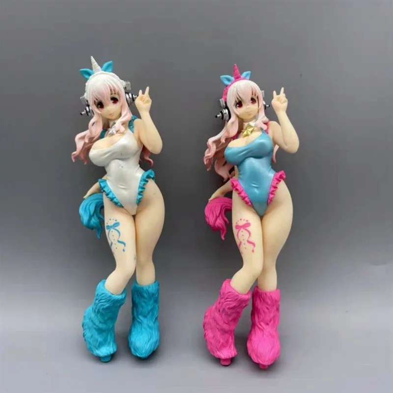 

6,7 дюймовая фигурка Furyu Super Sonico, единорог, синий жемчуг, концепция, белый жемчуг, версия модели, купальник из натурального ПВХ, лучшие подарки