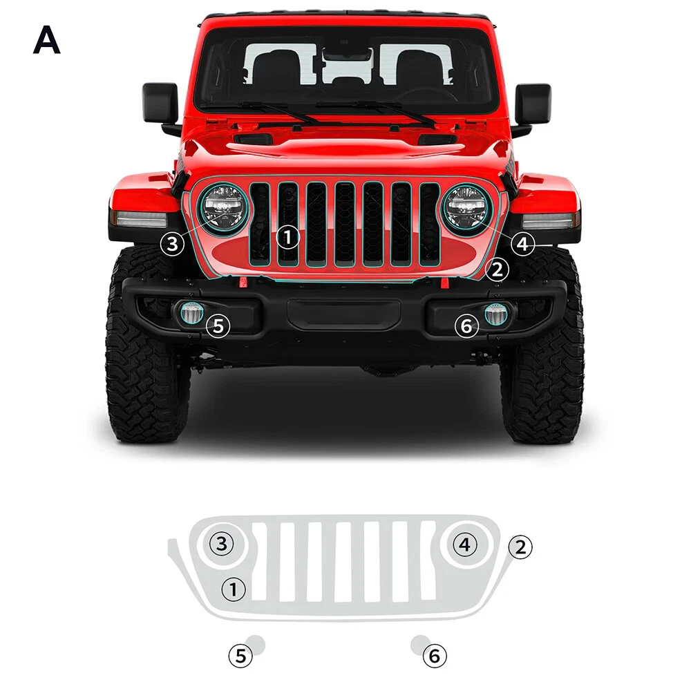 

For Jeep Gladiator 2020-2024 TPU Body Bumper Hood Pre-cut Sticker Paint Protection Film PPF Scratch-resistant Transparent
