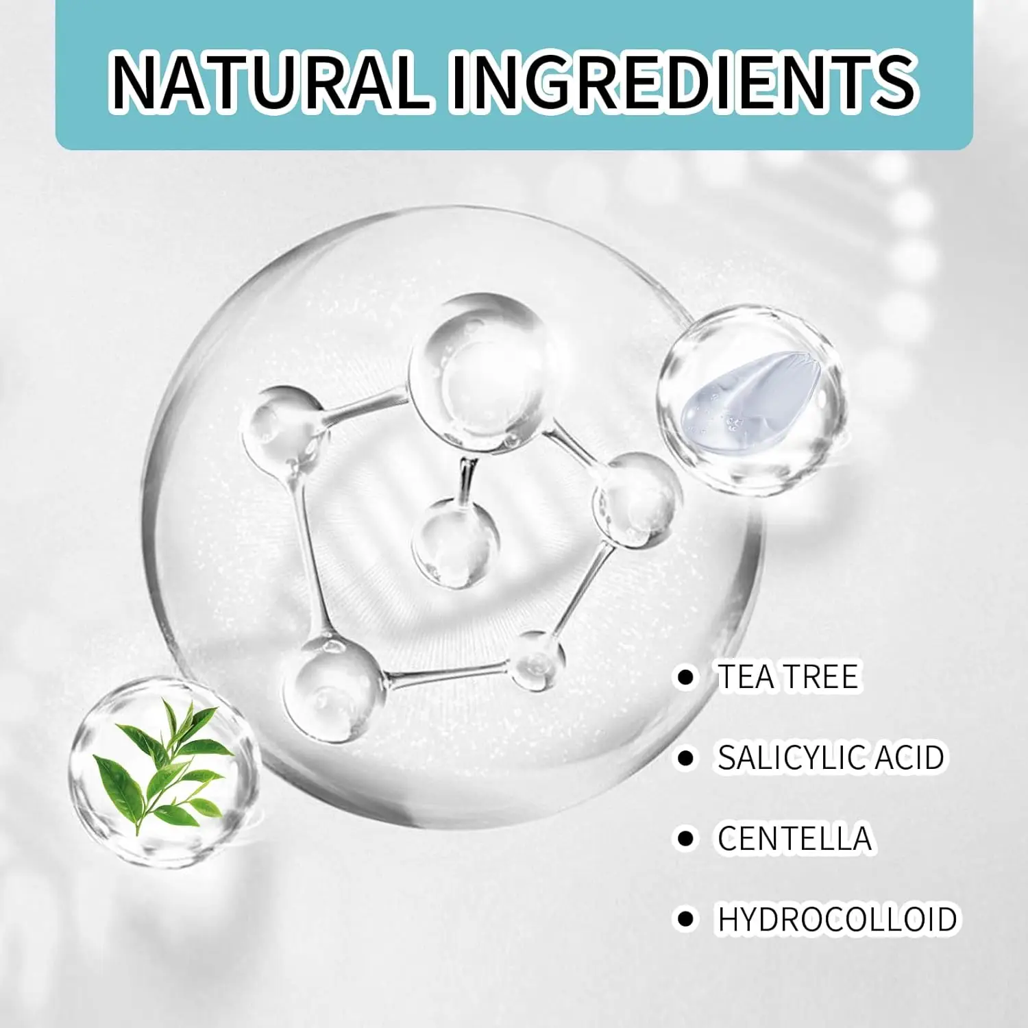 32pcs Tea Tree Essential Oil Pimple Patches for Acne Treatment Quick Dry Clear Adhesive Pads for Skin Care