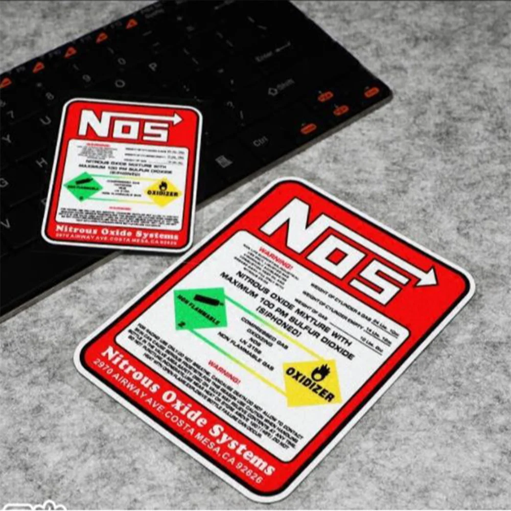 For Drag Racing Car Interior Stickers NOS Nitrous Vinyl Oxide Bicycle Systems Tuning Motocross Bike Styling Adhesive Accessories