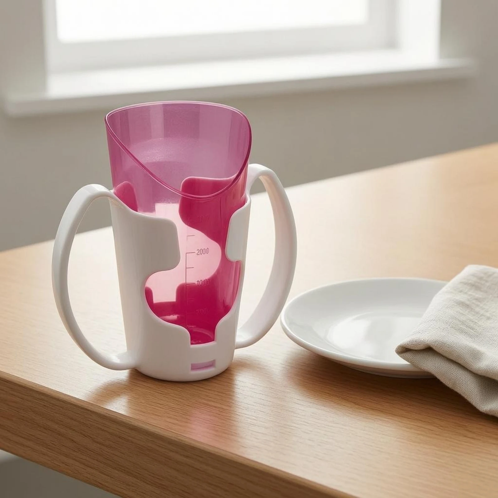 two-handlehandle-slanted-cup-translucent-tilted-drinking-cup-drinkware-wide-base-baby-dishware-easy-grip