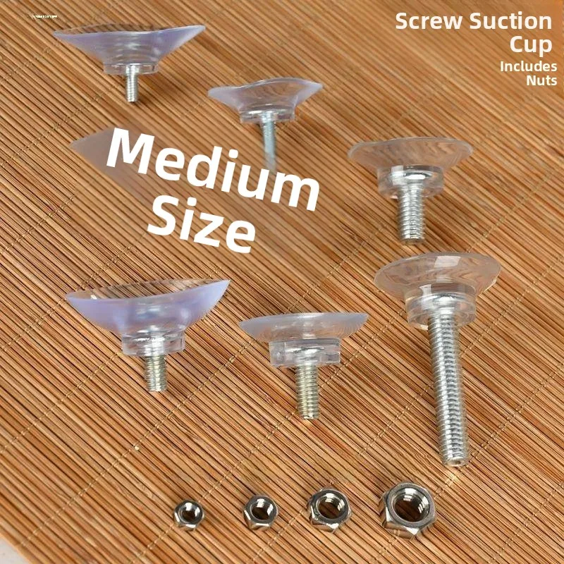 Strong Anti-Slip Glass Tea Table Screw Stickers Vine Table Small Suction Cup Pad Glass Accessories with Screw Rod Suction Cup