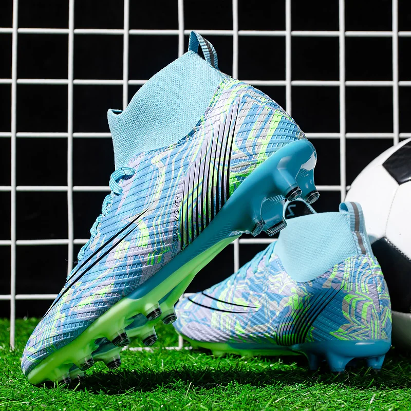 

Mens Football Shoes New FG Wear-resistant Breathable Synthetic Grass Training Competition Football Boots for Man