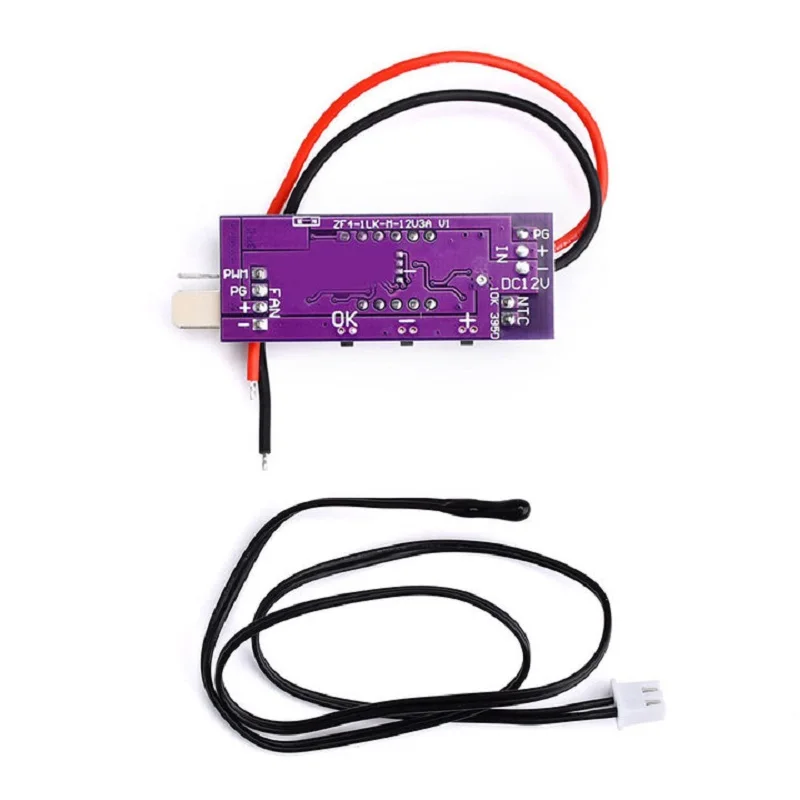 DC12V Small  PWM Temperature Rotating Speed Control Module LED Temperature Speed Digital Display Supports 3A Fan Shutdown