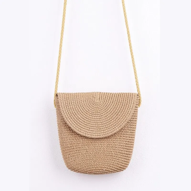 Straw Bag Women Woven Beach Crossbody Bag For Ladies Cute Shoulder Small Handbag