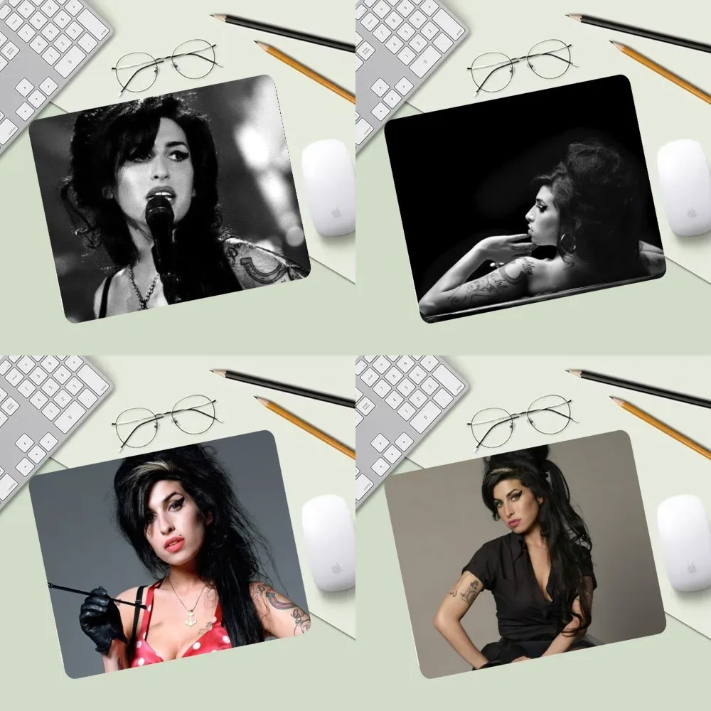 Pop Singer Amy Winehouse Mousepad Computer Desk Mat Table Keyboard Pad Laptop Cushion Non-slip Deskpad