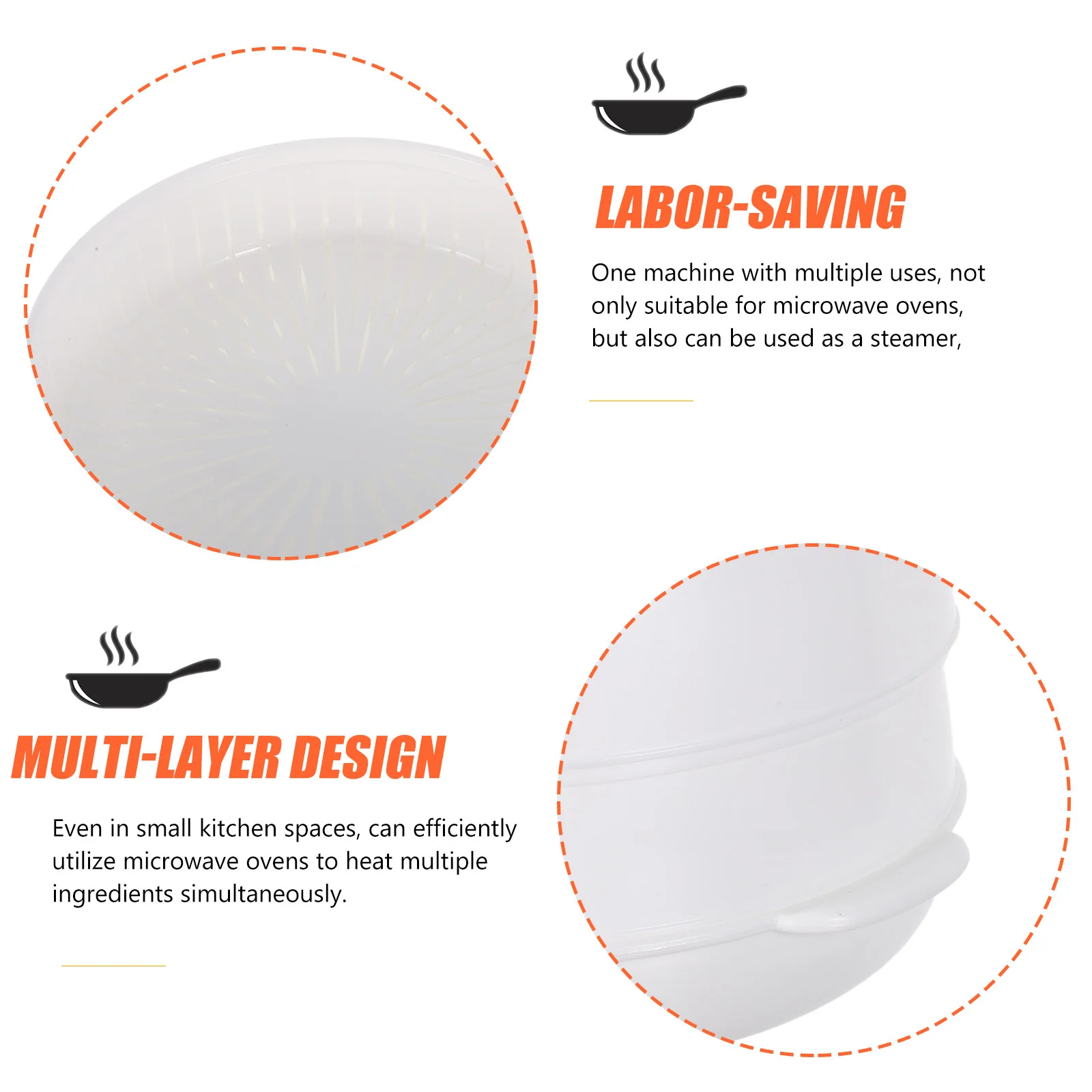 

2 шт., микроволновая печь-пароварка, многослойная стойка, легко чистящаяся микроволновая печь, поднос для приготовления на пару для овощей, рыбы, пельменей, кухни, еды