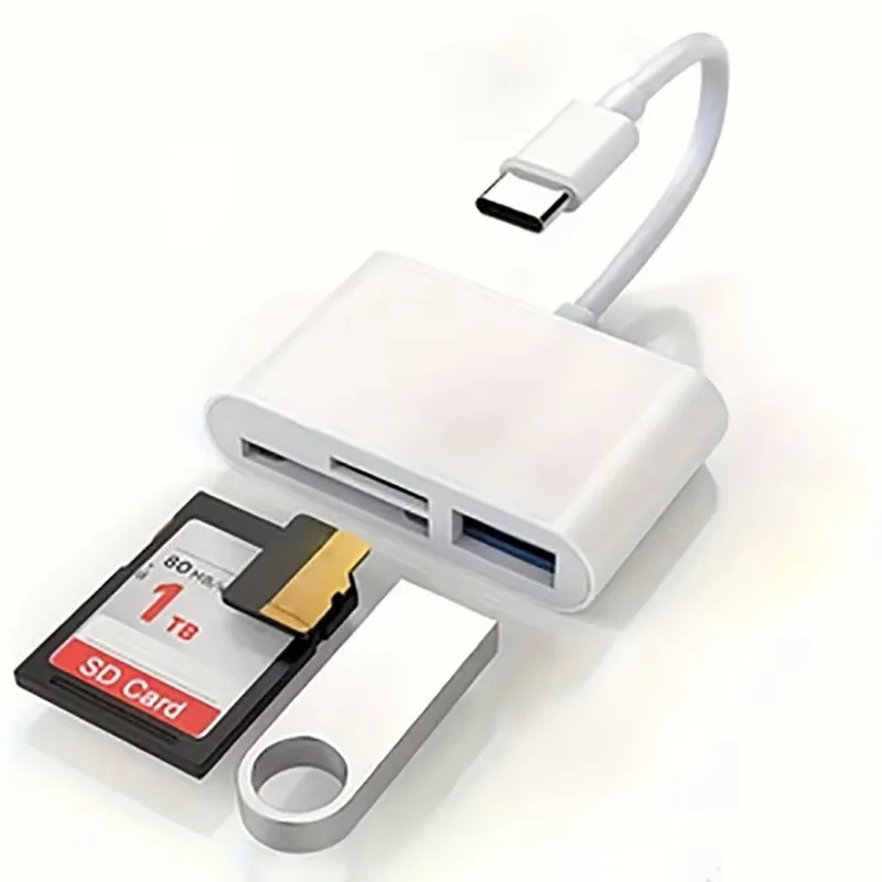 1-4Pcs Type C Adapter TF CF SD Memory Card Reader USB C Card Adapter For Macbook Samsung Huawei Xiaomi OTG Writer Compact Flash