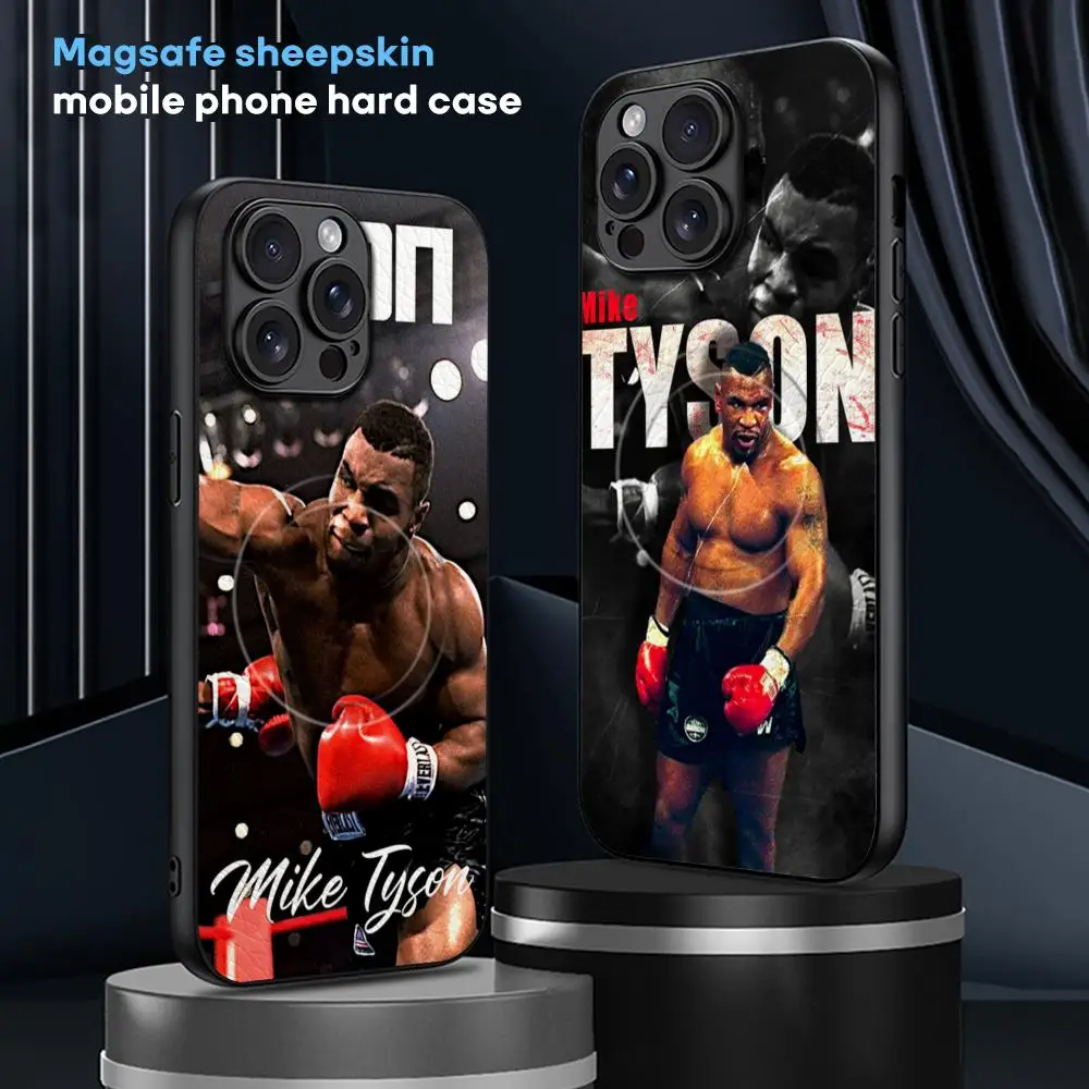 Boxer M-Mike T-tyson Star Phone Case For iPhone 16 15 14 13 12 11 Plus Pro Max  High-end Luxury Magsafe Sheepskin