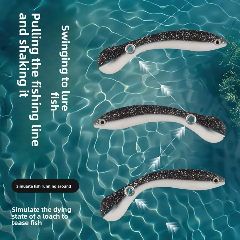 2g/7cm Weicher Köder Fisch-Swimbait Gabelschwanz mit Haken & Ohne Haken Angelköder Künstlicher Silikonköder Angelzubehör