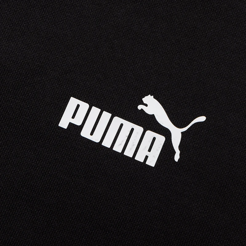 Puma Ess + سترة نسائية مريحة بشعار صغير Crew Fl مبطنة بالصوف بلوفر فضفاض مريح للرياضات الخارجية والجري 685587-01