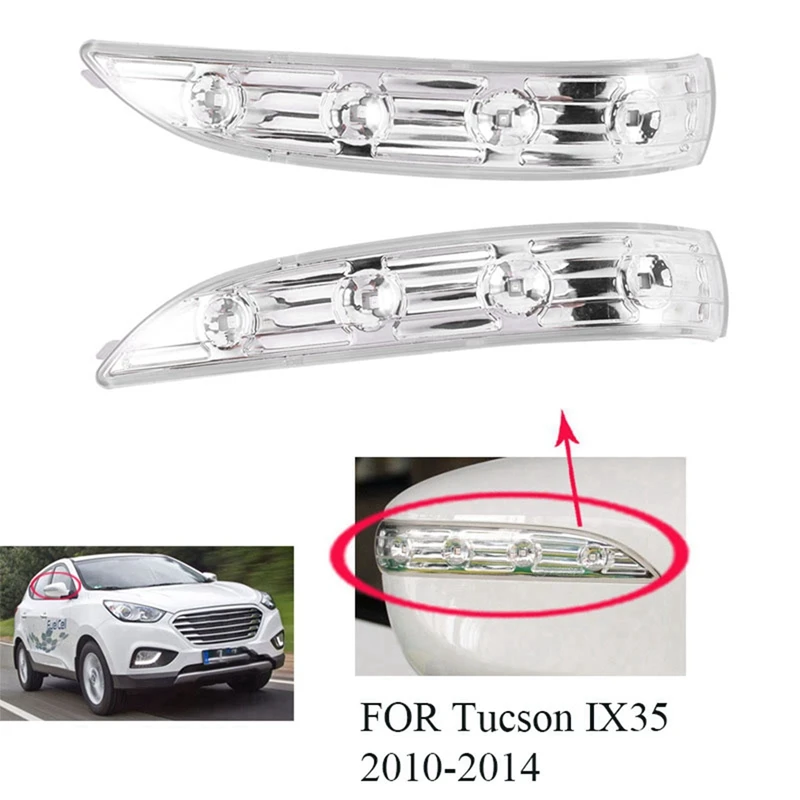 2 Buah untuk Hyundai Tucson IX35 2010-2014 Lampu Kaca Spion Lampu Sinyal Belok Lampu Indikator Cermin Samping, Kanan & Kiri