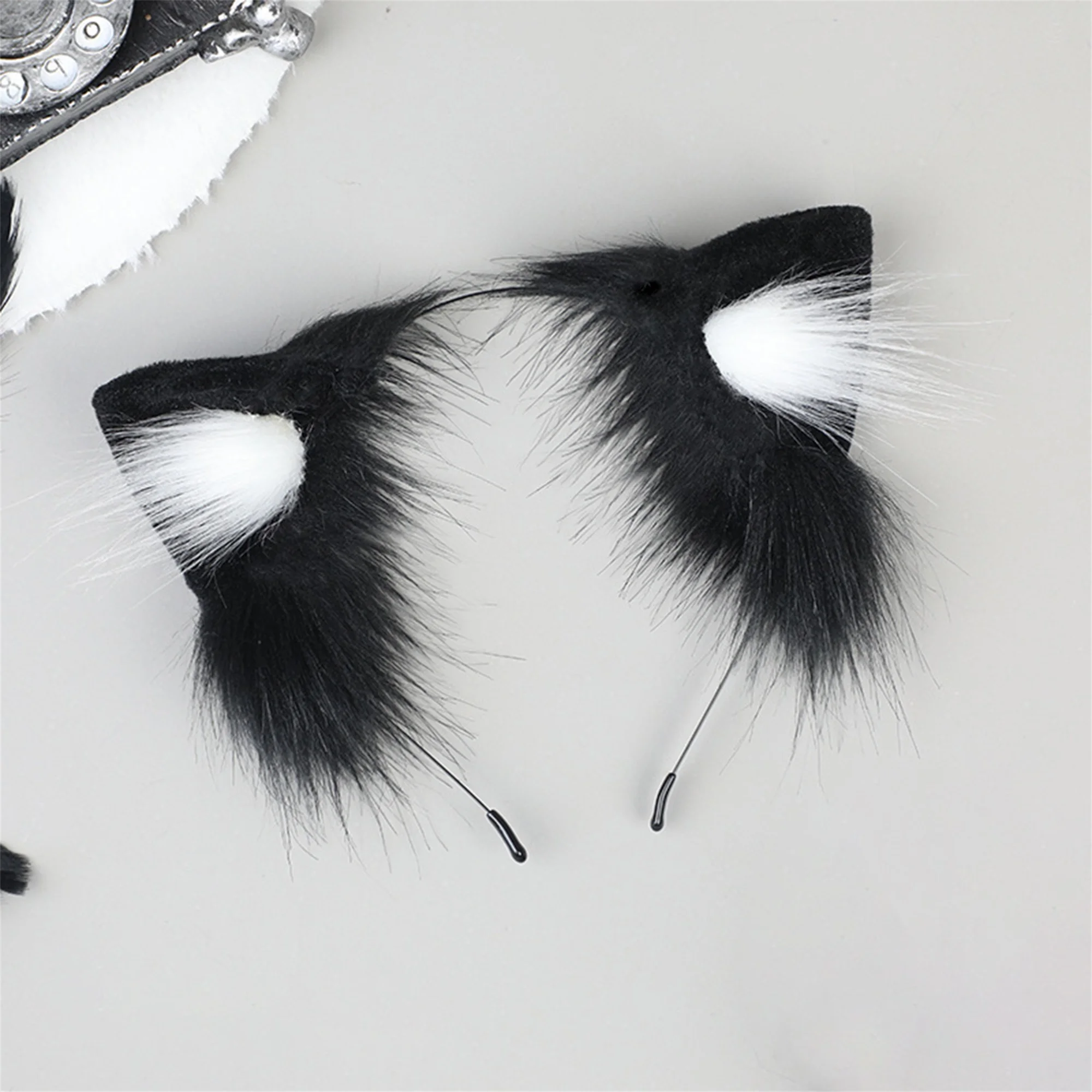 عصابة رأس على شكل آذان قطة سوداء للنساء، إكسسوارات شعر لطيفة للهالوين، غطاء رأس للحفلات التنكرية للبالغين #3