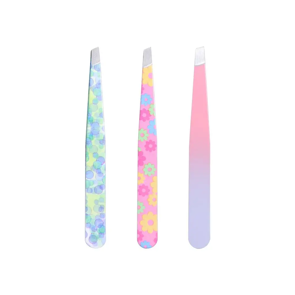 

Professional Cartoon Pattern Eyebrow Tweezers Stainless Steel Removal Fine Hairs Eyebrow Clip Waterproof Brow Trimming