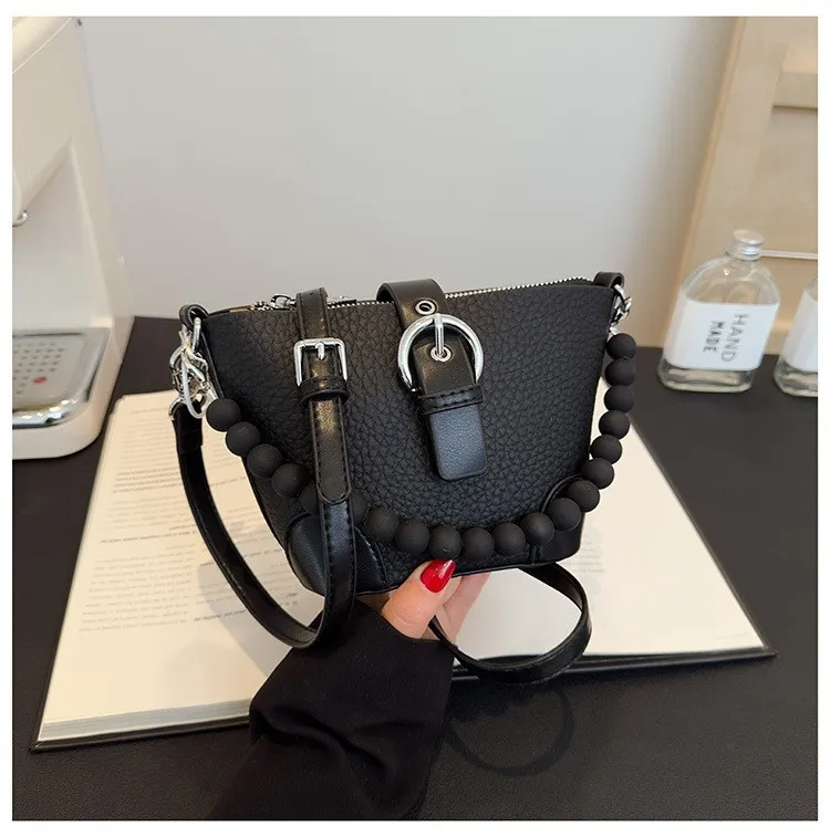 

2025 Trendy Bucket Bag Set - Textured Pebbled Leather Shoulder Bag for Women, Fashionable Mother-Daughter Crossbody Purse