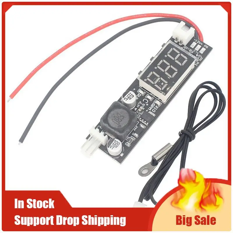 Лучшие предложения DC 12 В ШИМ 2-3-проводной контроллер температуры вентилятора Модуль дисплея регулятора скорости для вентилятора/сигнализации ПК Прочный, кольцевой зонд