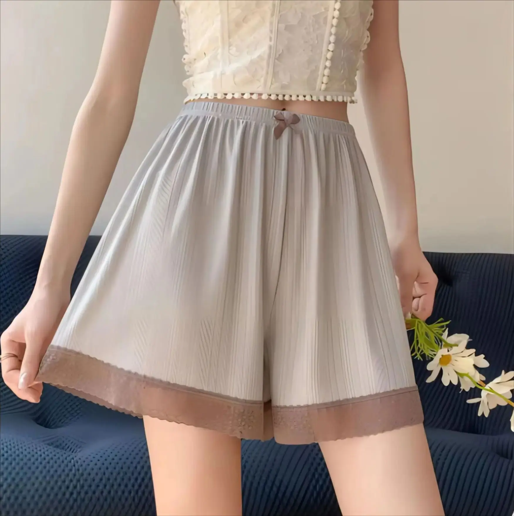 

Модные женские шорты из ледяного шелка: летние, сексуальные, прохладные, комфортные, для сна, простые домашние шорты, пижамные шорты, нижнее белье