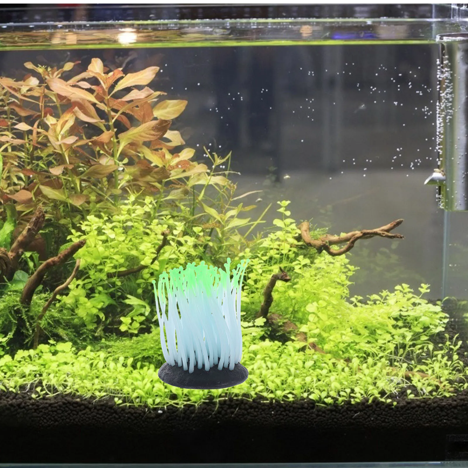 

Silicone Sea Anemone Ornament for Fish Tank Lifelike Underwater Decor Aquarium Landscape Artificial Anemone Decoration Home