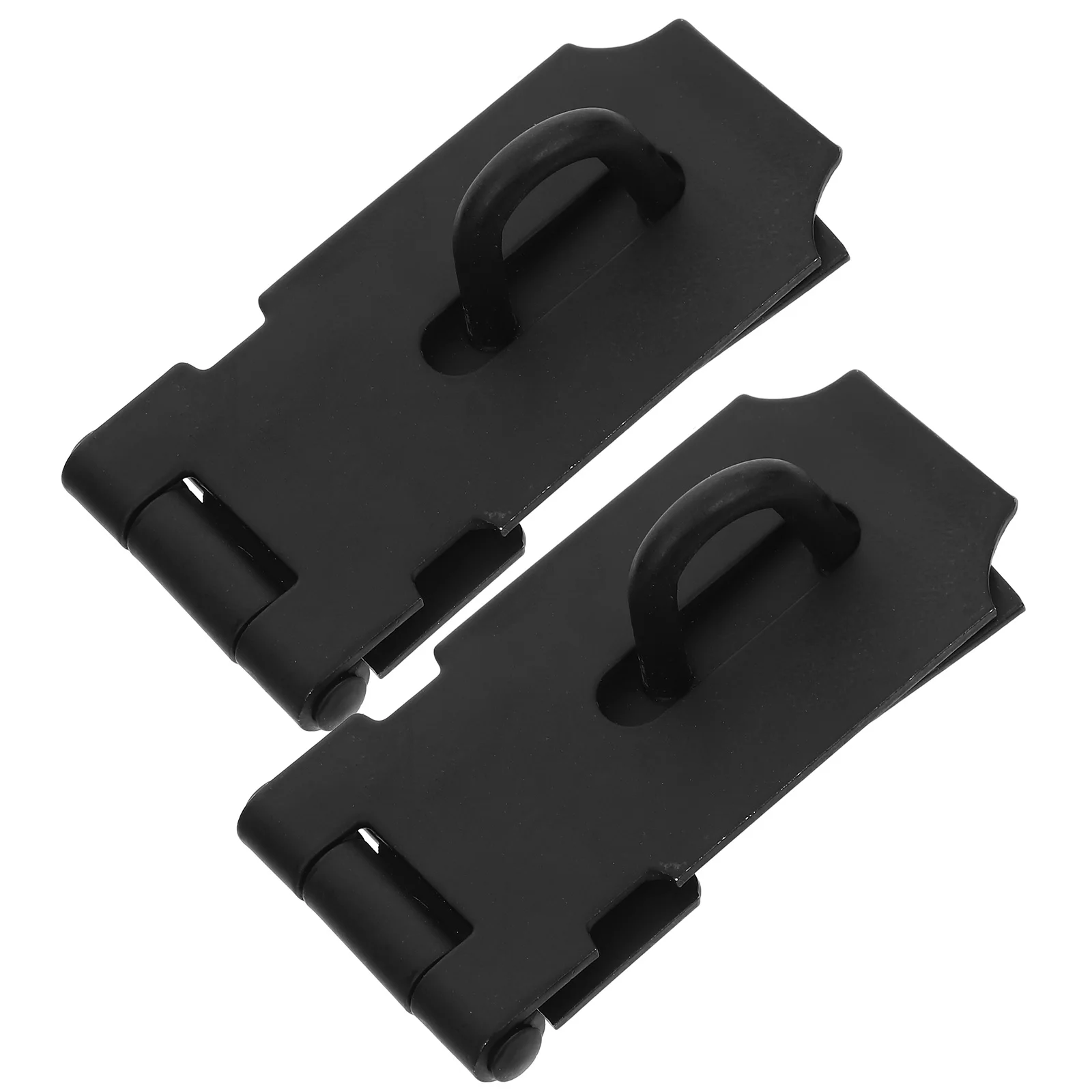 

2pcs Stainless Steel Padlock Latch for Door Window Cabinet Black 304 Multi Function Secure Hasp Lock Heavy Duty
