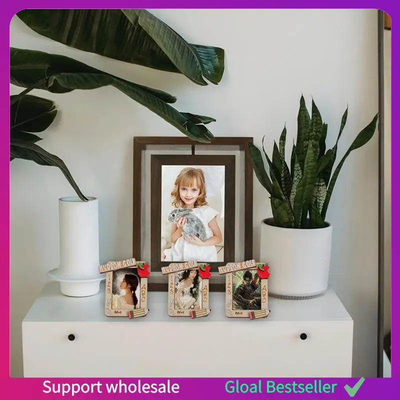 A38M 1 Piece Picture Photo Display Frame Mini Vintage Frames With Magnetic As Shown Wooden For Tabletop Display And Refrigerator