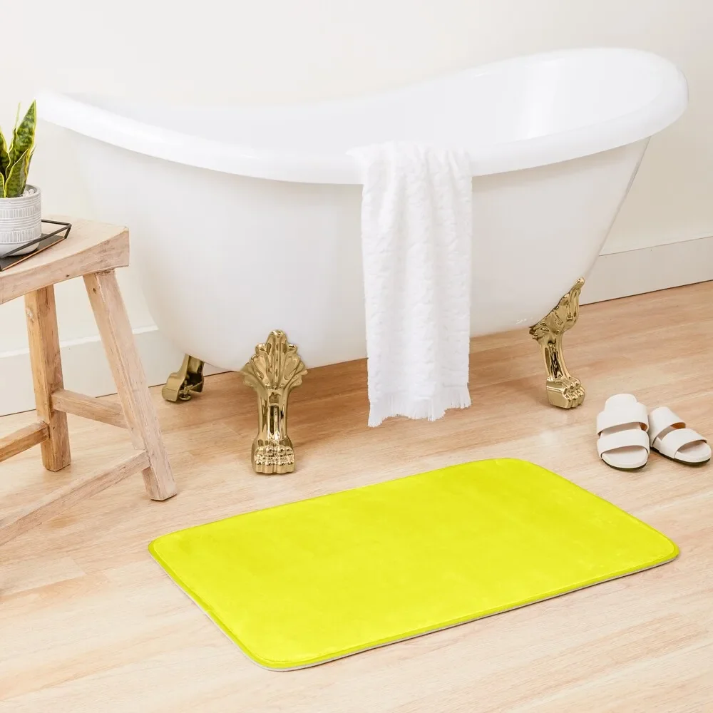 Neon Yellow Bath Mat Rugs Living Room Bath Room Acessories Bath Rugs For Bathroom Mat