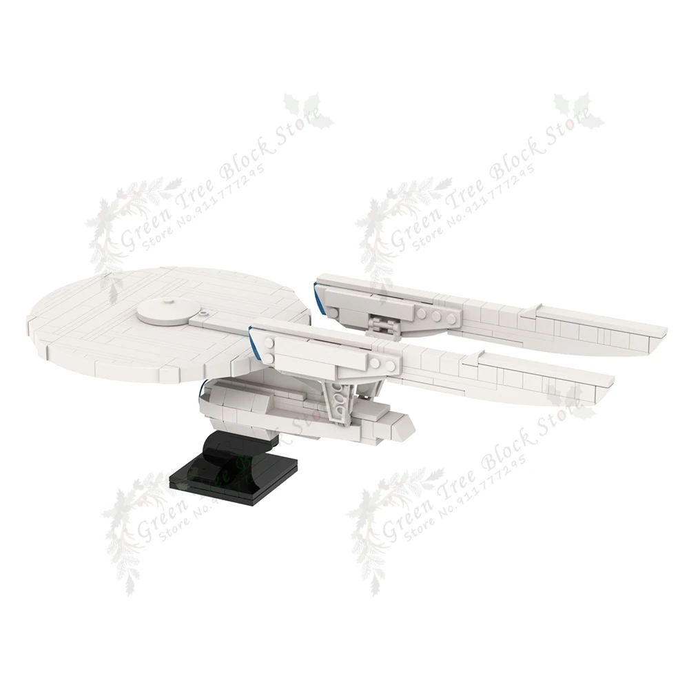 MOC1126 318PCS Creative Series USS Enterprise Building Blocks DIY Sci-Fi Interstellar Starship Model Assembly Toys For Kids Gift