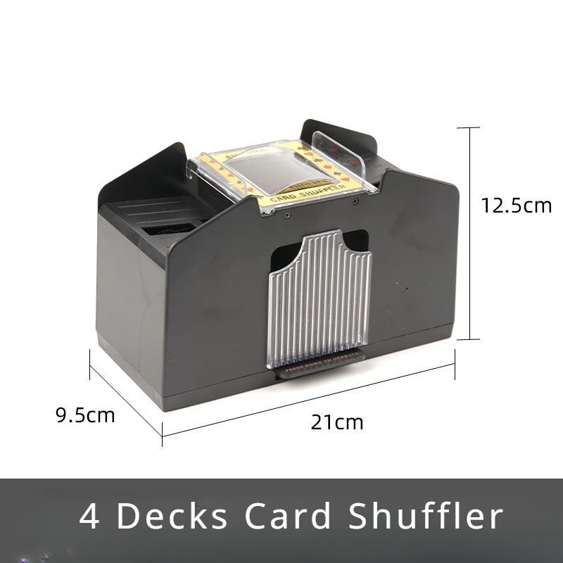 2/4 Decks Automatic Playing Card Shuffler Table Game Mixer Games Poker Sorter Machine Dispenser for Travel Home Cards Shuffler