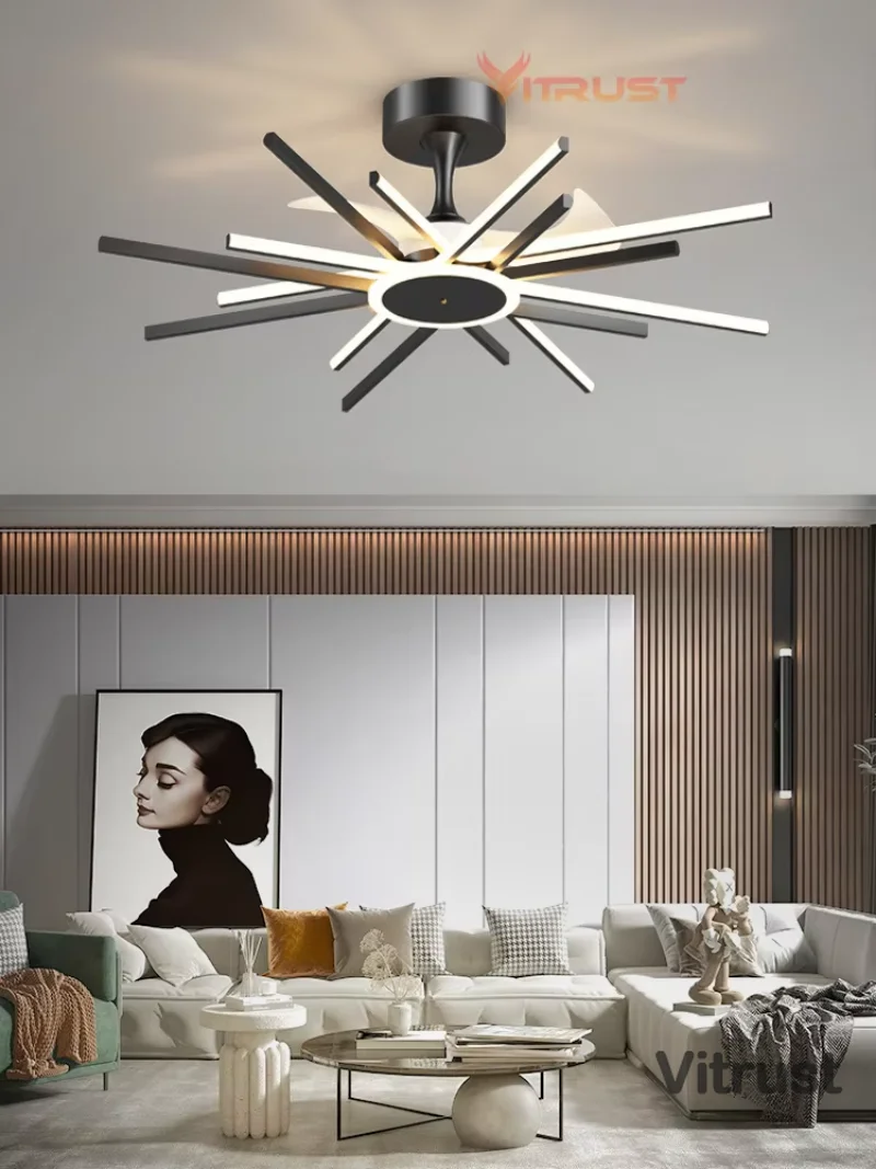 Nordic Ceiling Fan Home Decorative Ceiling Fan Light DC Motor Modern Ceiling Fan Lamp Remote Control Support 110-240V