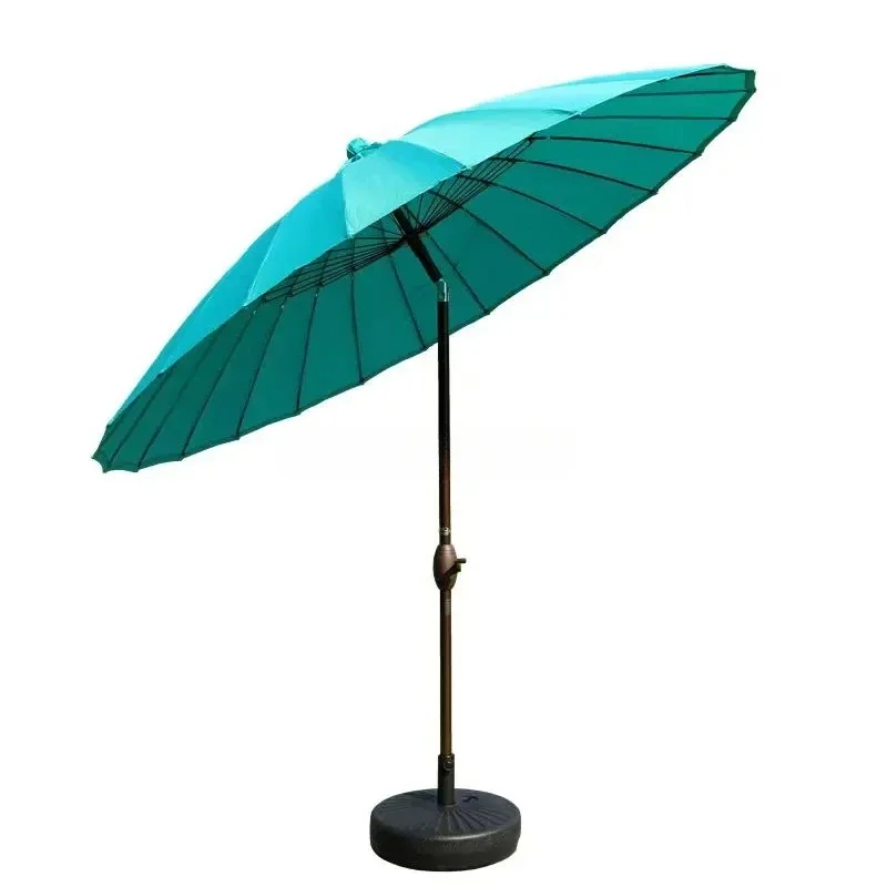 Muebles de exterior restaurante luz Solar paraguas blanco impermeable al aire libre paraguas de playa chino sombrilla de Patio 2,5 m