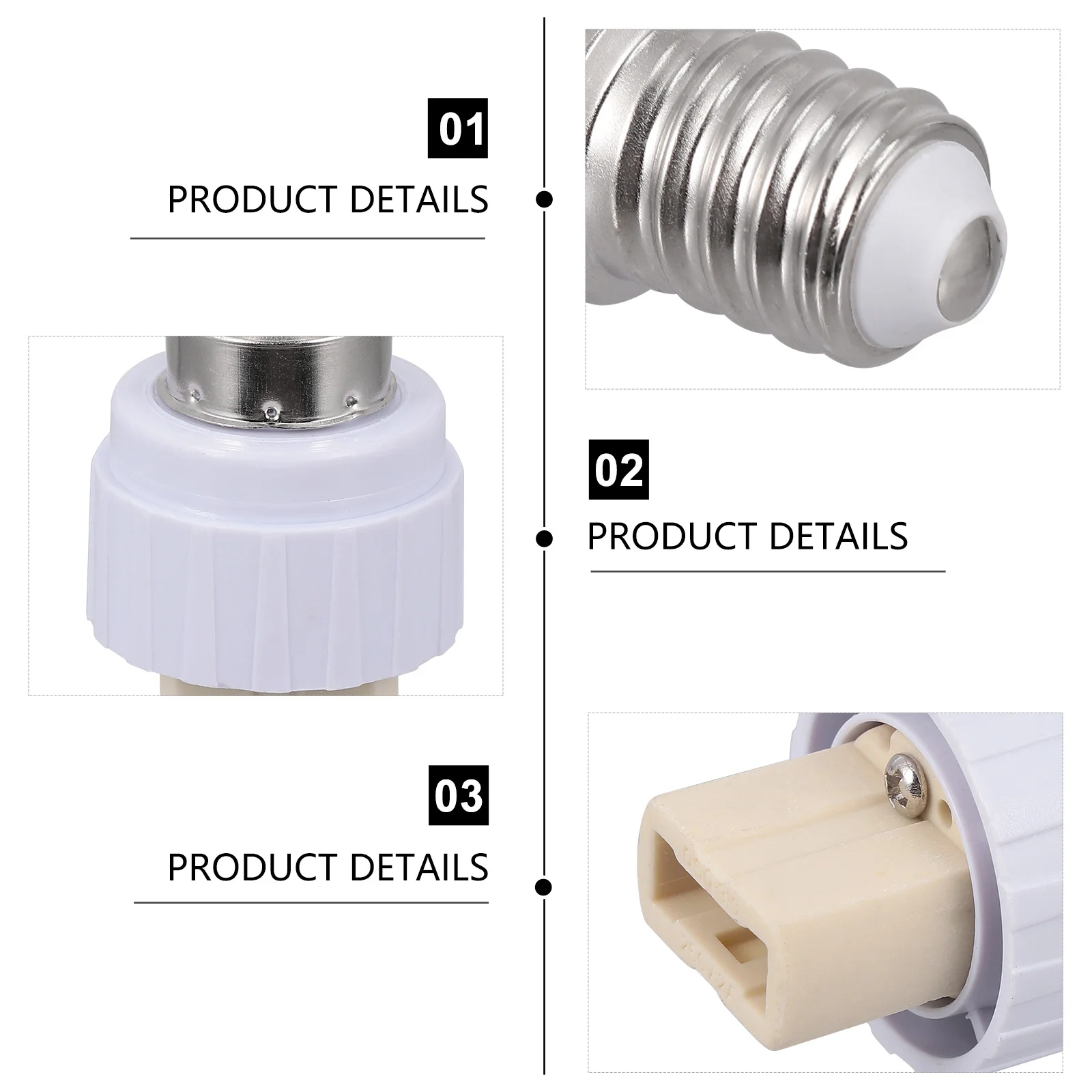 

4 Pcs Holder Adapter E14 to G9 Base Converter LED Light Bulb Socket Plastic Table Ceiling Lamp Lightweight Easy Store Replace