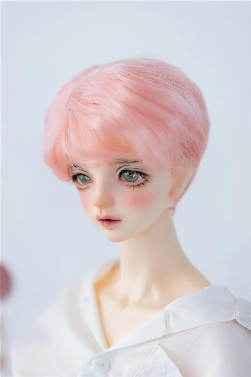 BJD doll wig is suitable for 1/3 1/4 fashion men's thirty-seven short hair, good for high temperature silk instant noodle rolls