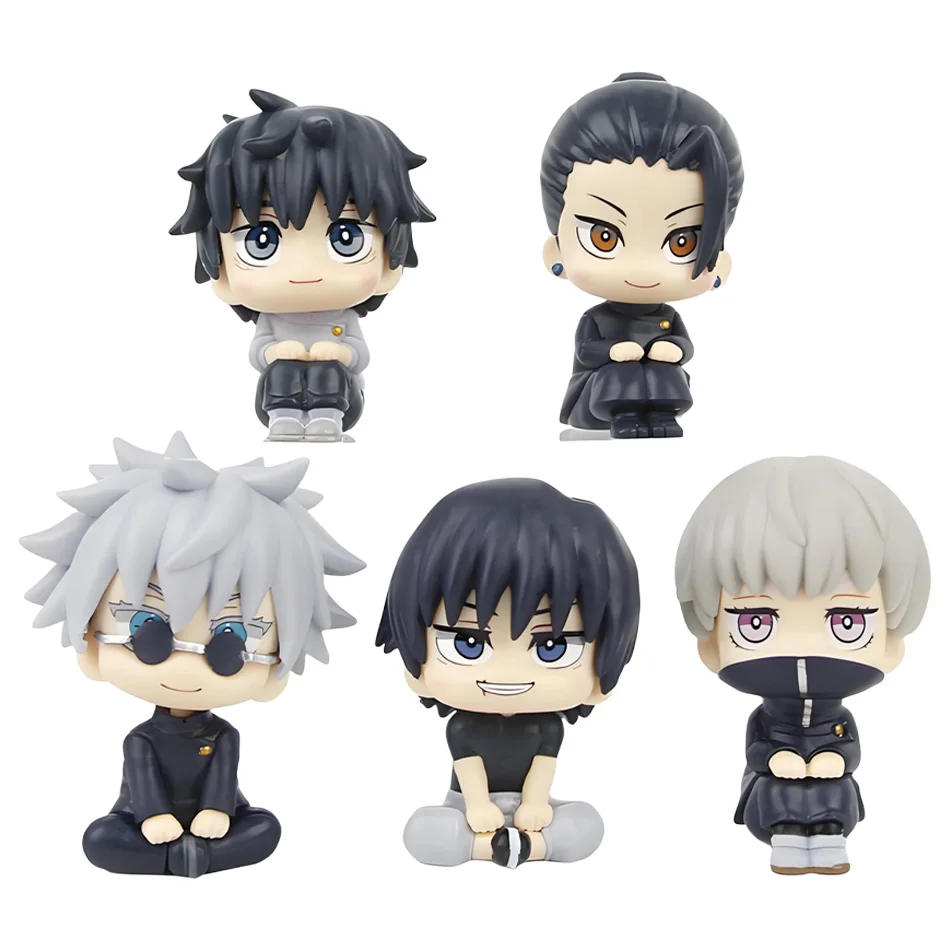 10cm Anime Jujutsu Kaisen Figure Itadori Yuji Gojo Satori Fushiguro Megumi Kugisaki Kawaii Toy Car Decoration PVC Model Gift image 6