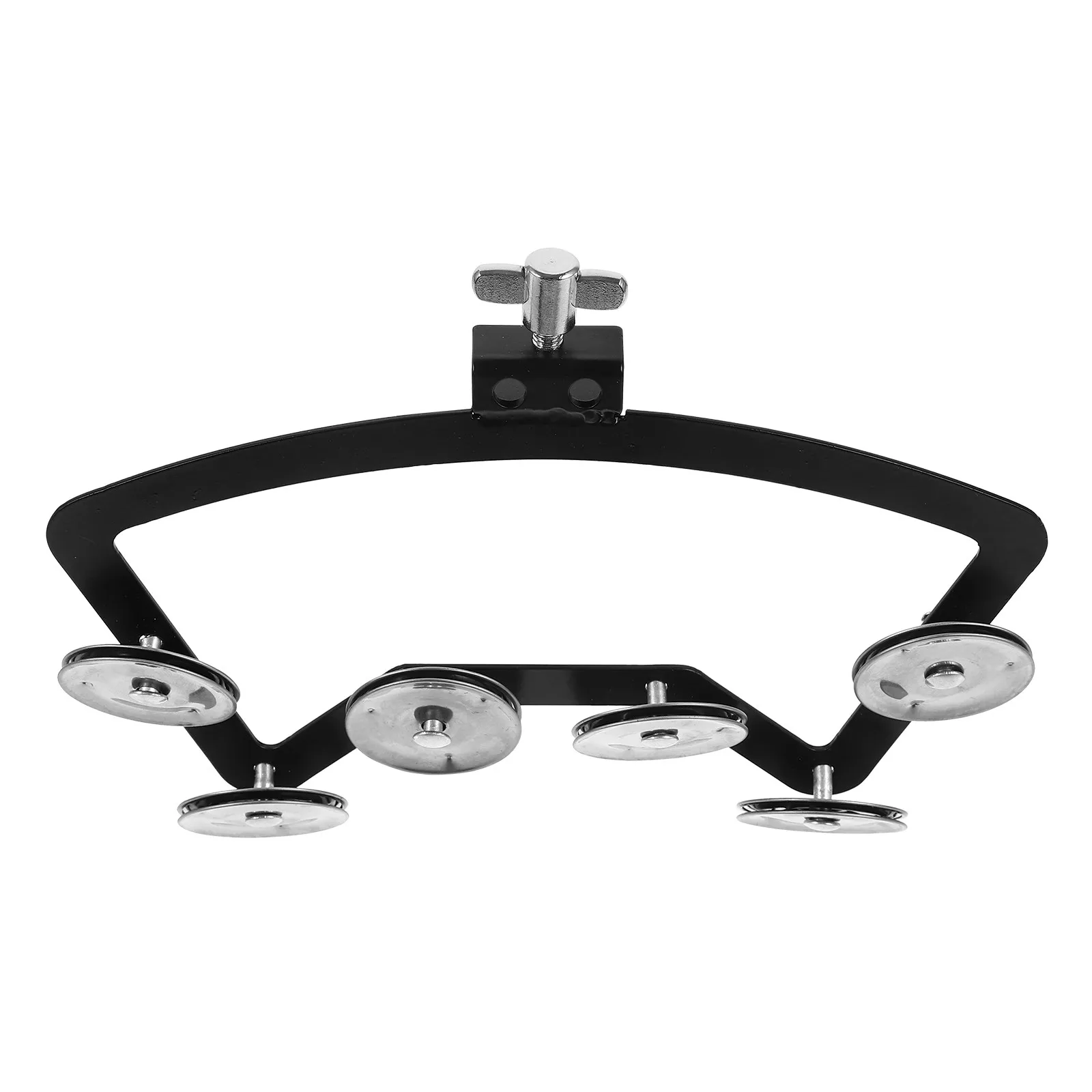 

Drum Tambourine Bell Aluminum Alloy ABS Durable Sturdy Drum Mounting Tambourine Hand Bells Instrument Hand Bells