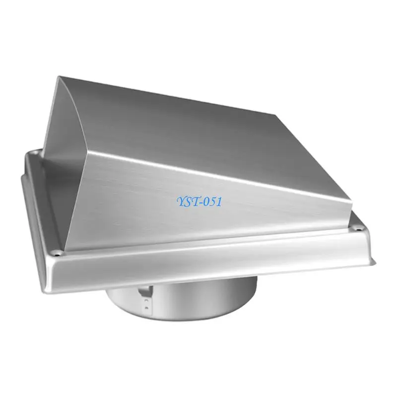 E15A Wall Air Vent Outlet Stainless Steel Extractor Fan Vent Cover Ducting Ventilation Exhaust Grille Cover Easy to Install
