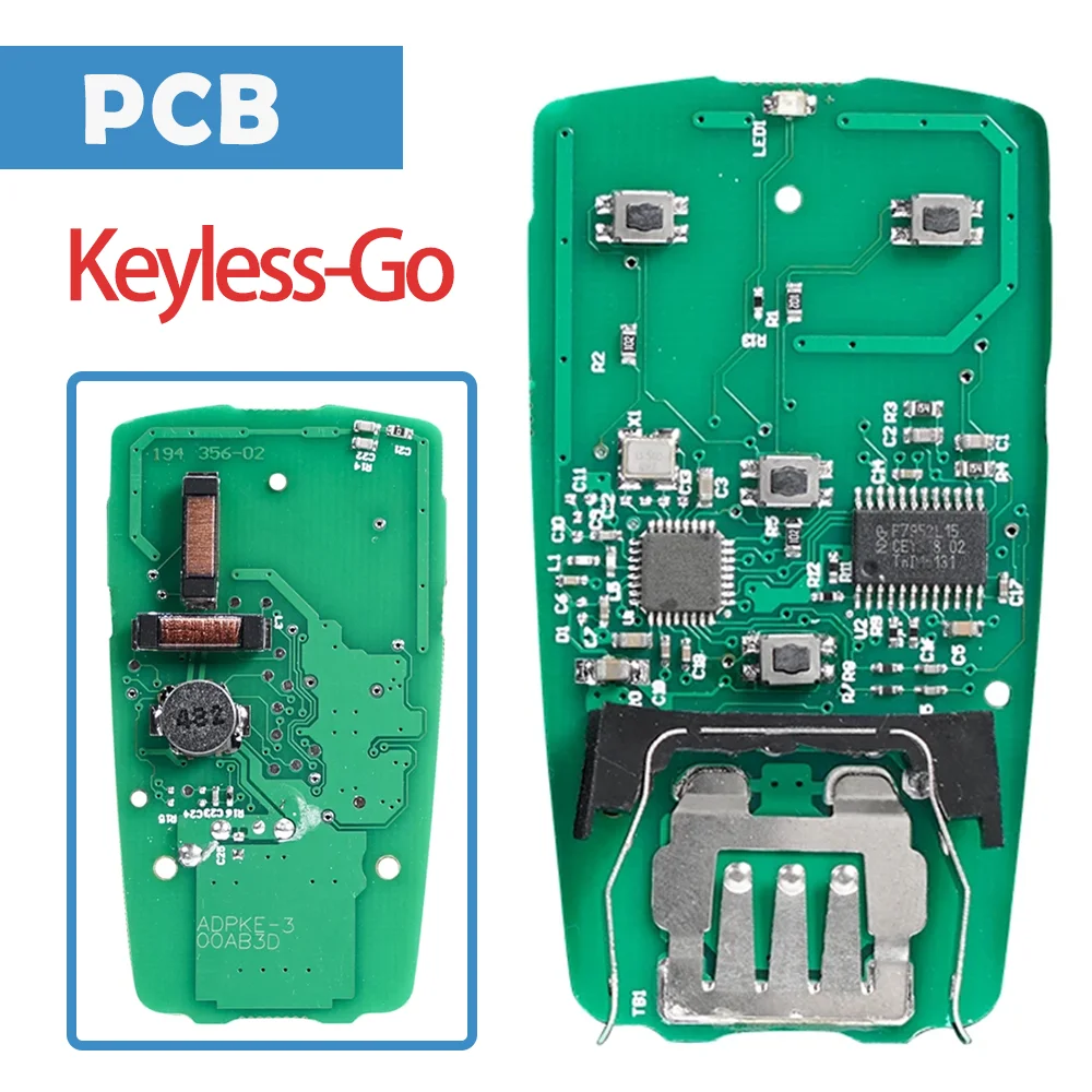 

Auto Remote Circuit Board ASK 315/434MHz 3+1 Buttons Keyless-Go ID49 Chip Car PCB For Audi TT