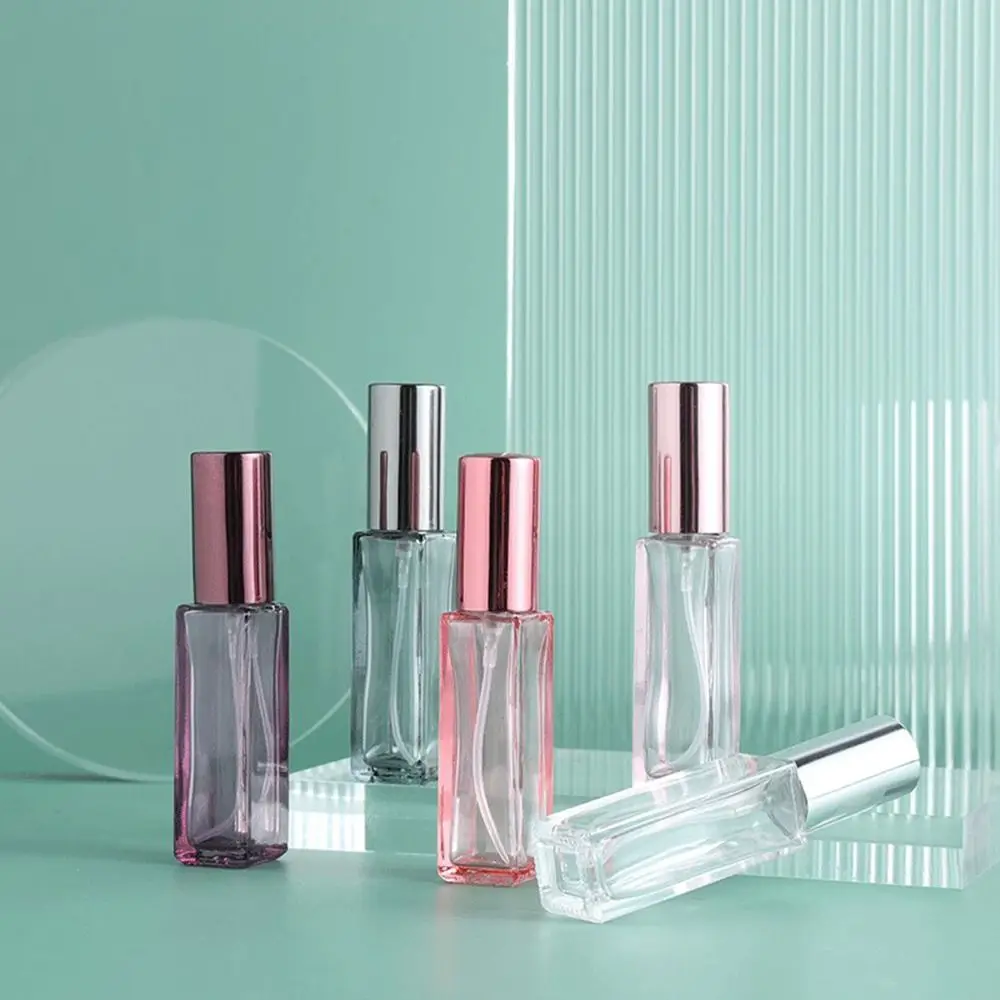 Tragbare Bunte Quadratische Sprühflasche Feiner Nebel 10ml 20ml Glasflasche Nachfüllbare Flasche Zerstäuber Probenfläschchen Reise – Detail 6