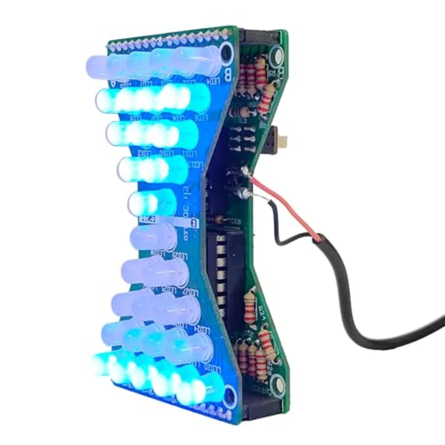 Electronic Hourglass led Diy Kits Welding Practice Board Blue Ray EK1886