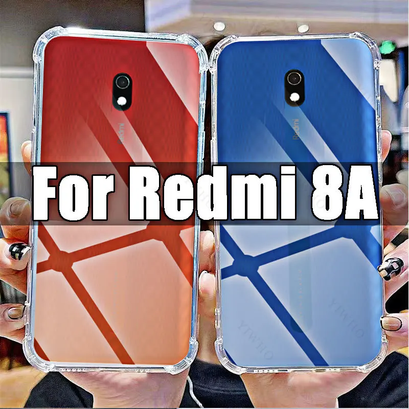 HD Soft Silicone Shockproof Clear Case for Xiaomi Redmi 8A TPU Transparent Cover Shell for Redmi 8A 6.22